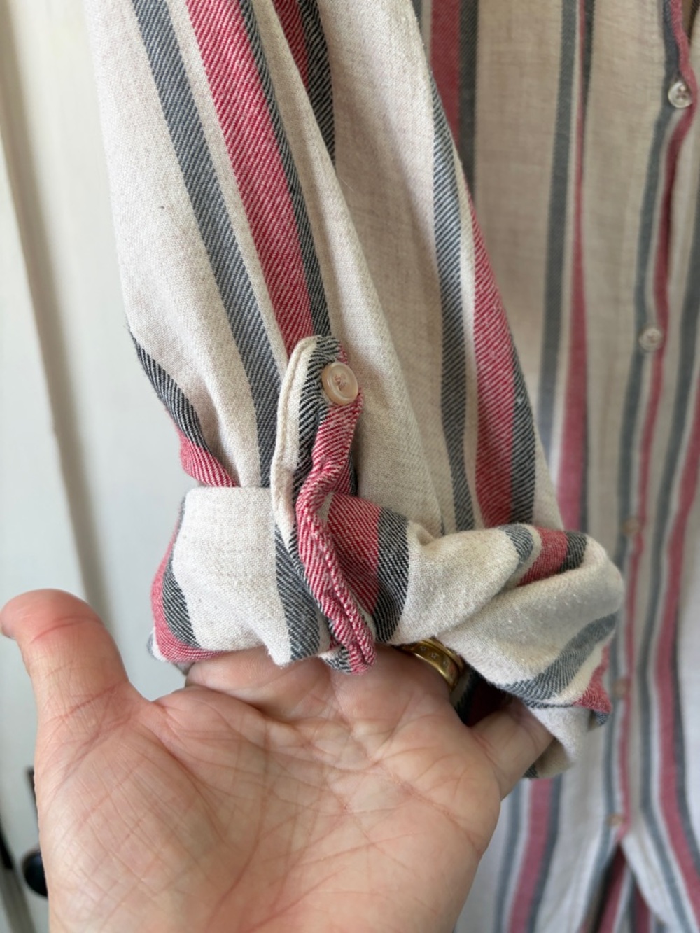 Donna Karan XL Striped flannel Nightshirt - Picture 4 of 6